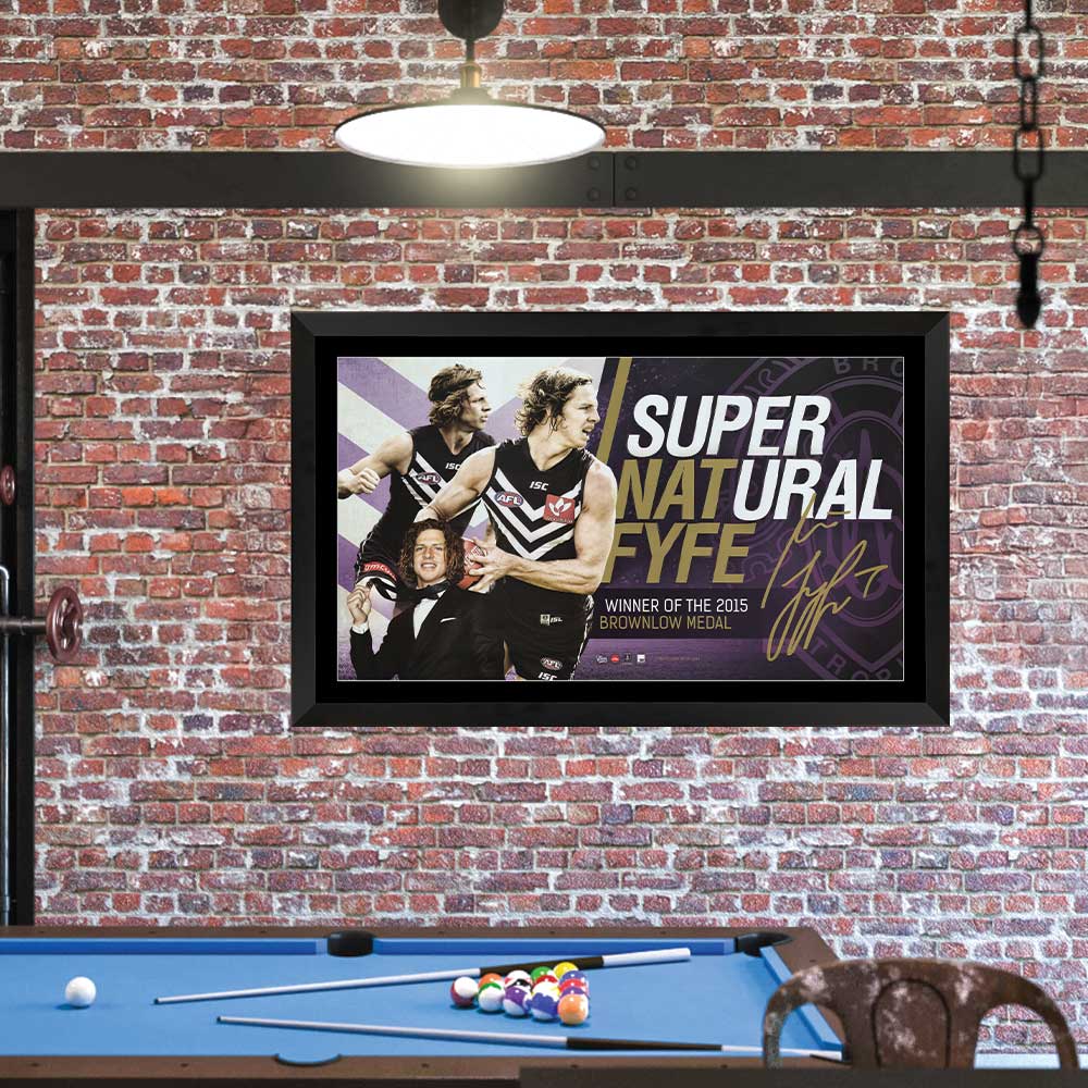 Nat Fyfe ‘Super NatUral Fyfe’ 2015 Brownlow Medal Framed Print