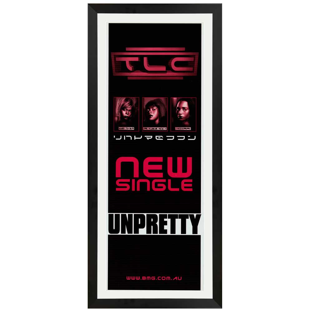 TLC - Unpretty Promotional Vintage Daybill Poster Framed