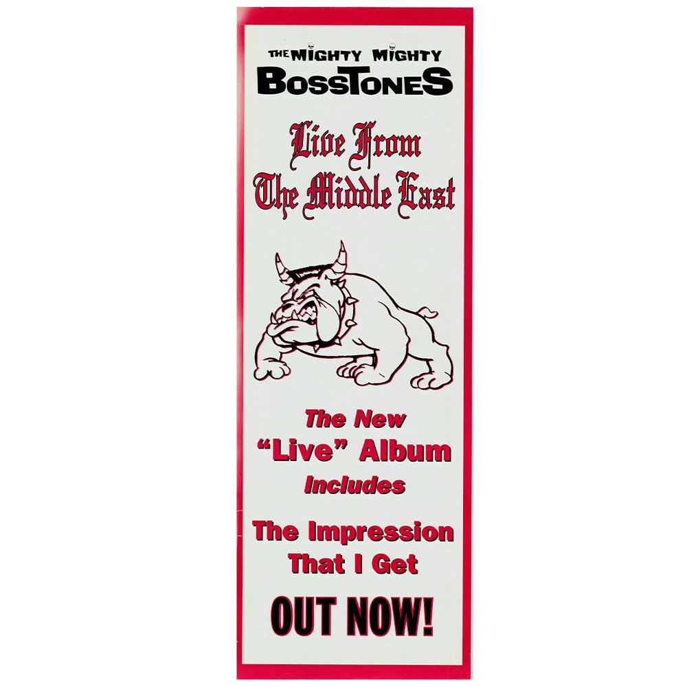 The Mighty Mighty Bosstones - Live From The Middle East Vintage Daybill Poster Unframed