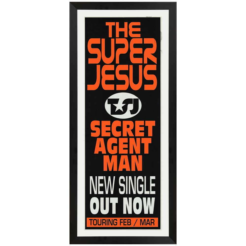 The Super Jesus - Secret Agent Man Promotional Vintage Daybill Poster Framed