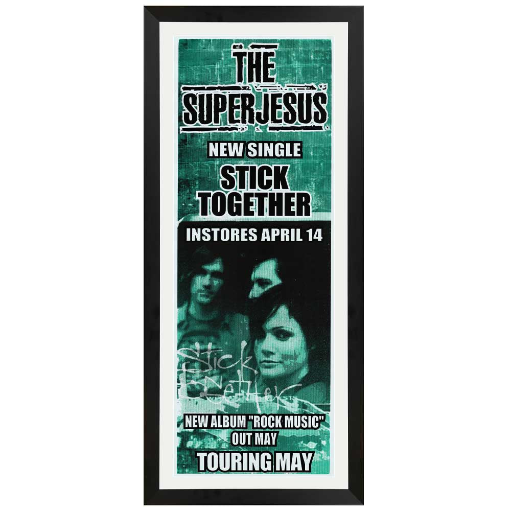 The Superjesus - Stick Together Promotional Vintage Daybill Poster Framed