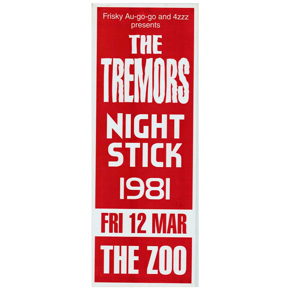 The Tremors - Night Stick 1981 Promotional Vintage Daybill Poster Unframed