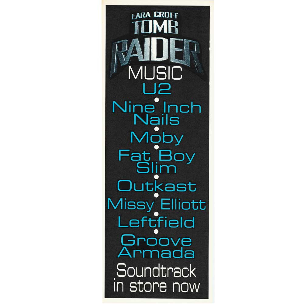 Lara Croft: Tomb Raider Soundtrack Promotional Vintage Daybill Poster Unframed