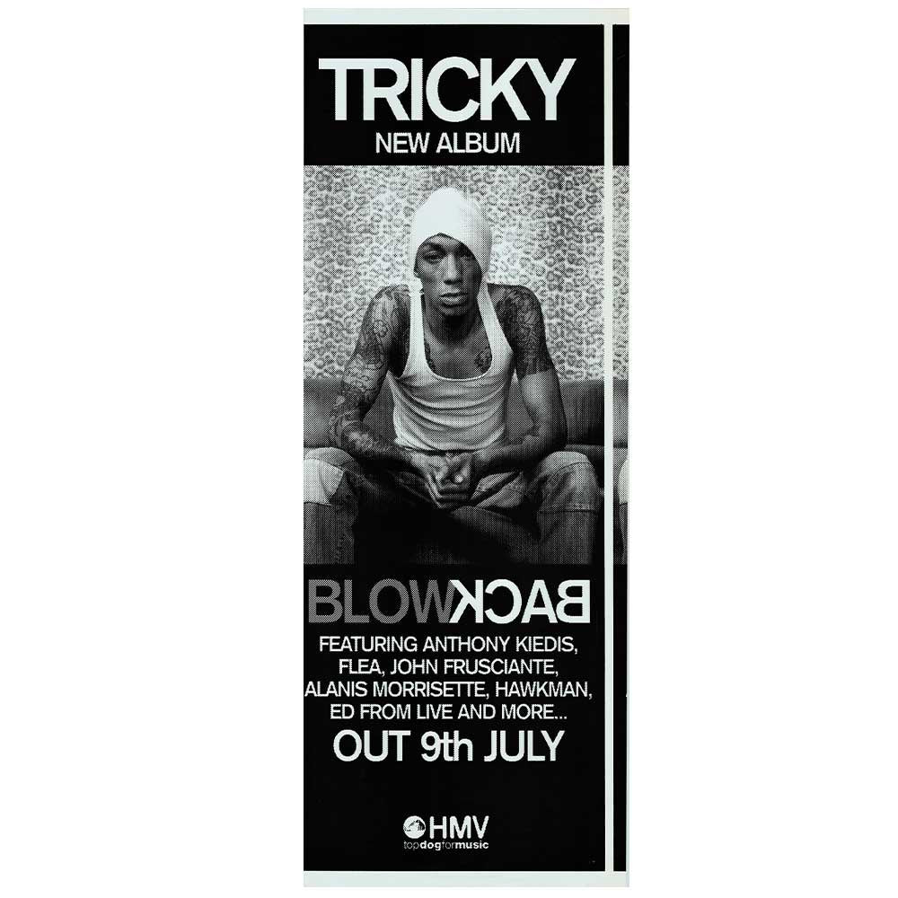 Tricky - Blowback Album Promotional Vintage Daybill Poster Unframed