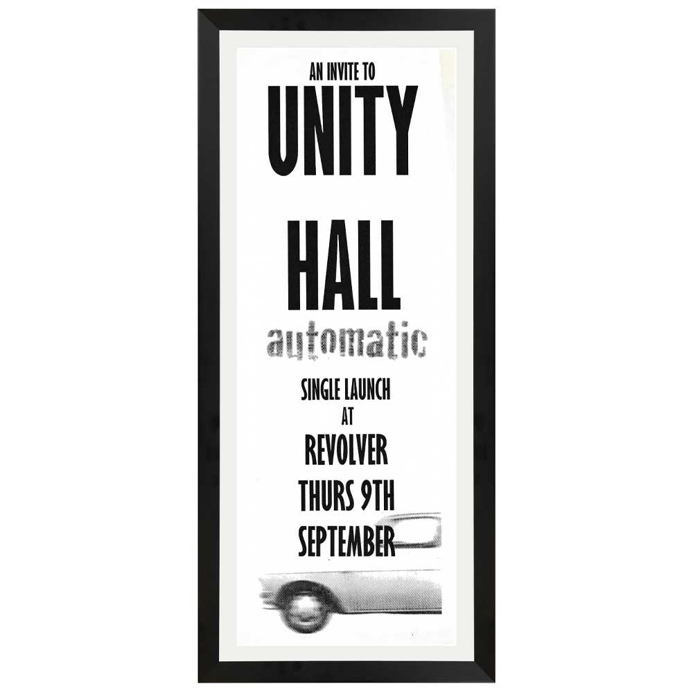 Unity Hall – Automatic Vintage Daybill Poster Framed