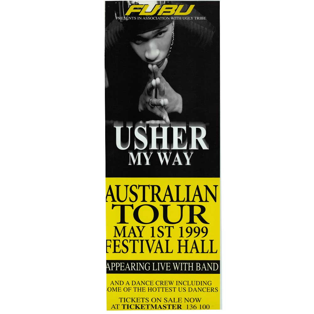 Usher - My Way Australian Tour Promotional Vintage Daybill Poster Unframed