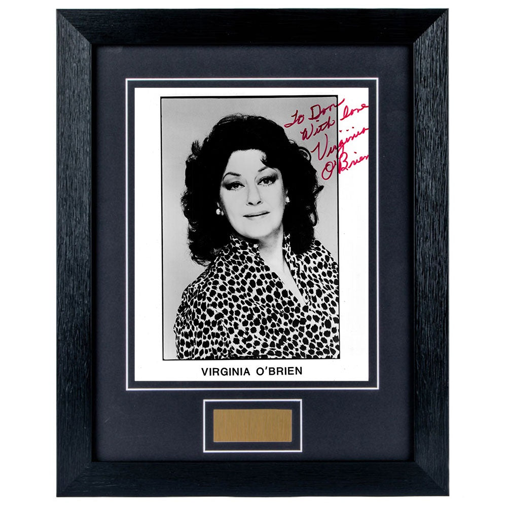 Virginia O'Brien Personally Signed Personalised Portrait 8 x 10 Photograph Framed