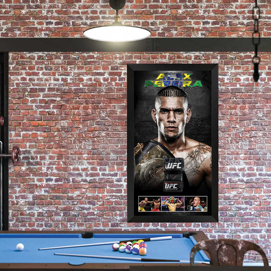 Alex Pereira Autographed UFC Glove – Framed (COA) | Authentic MMA Memorabilia