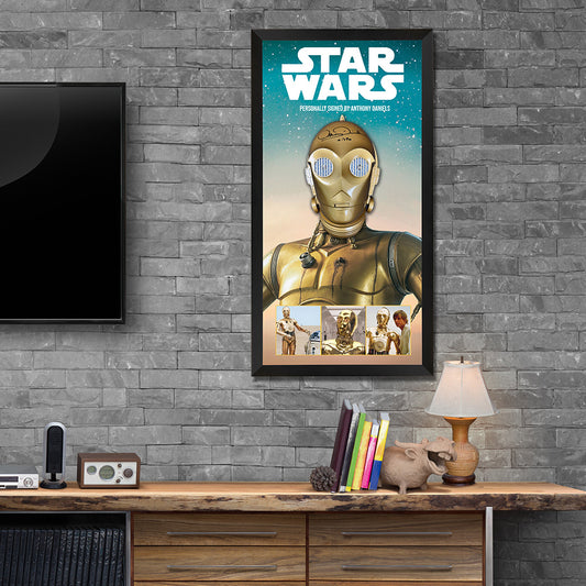 Anthony Daniels Signed C-3PO Star Wars 3D Head Framed