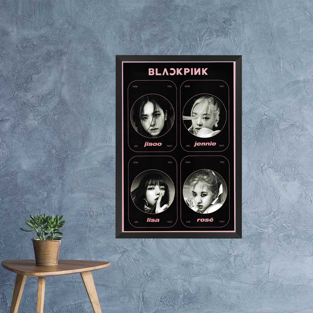 K-Pop Black Pink - How You Like That Poster Framed
