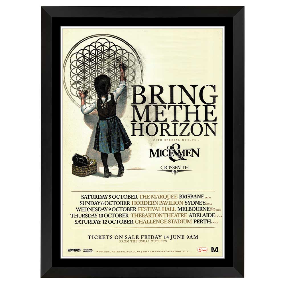 Bring Me The Horizon Australian Tour Poster Unframed
