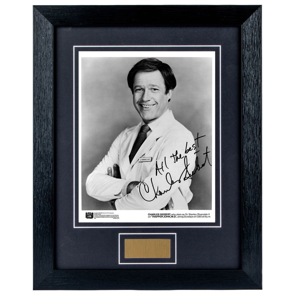 Charles Siebert Personally Signed Trapper John MD 8 x 10 Photograph Framed