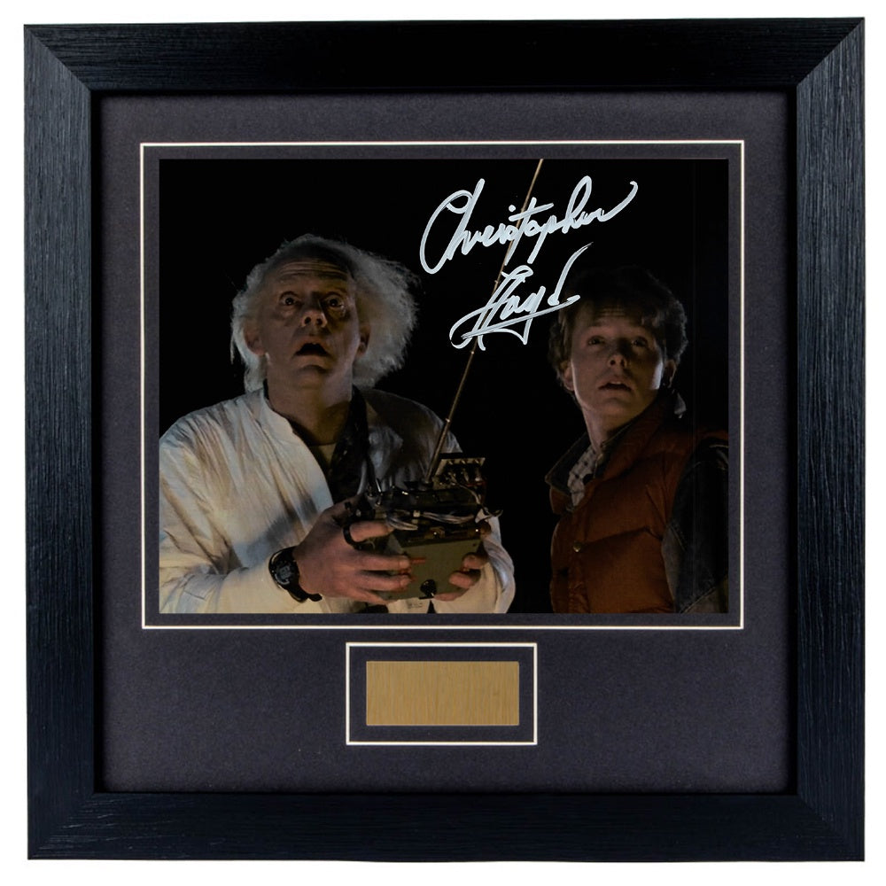 Christopher Lloyd Personally Signed Back To The Future V4 8 x 10 Photograph Framed
