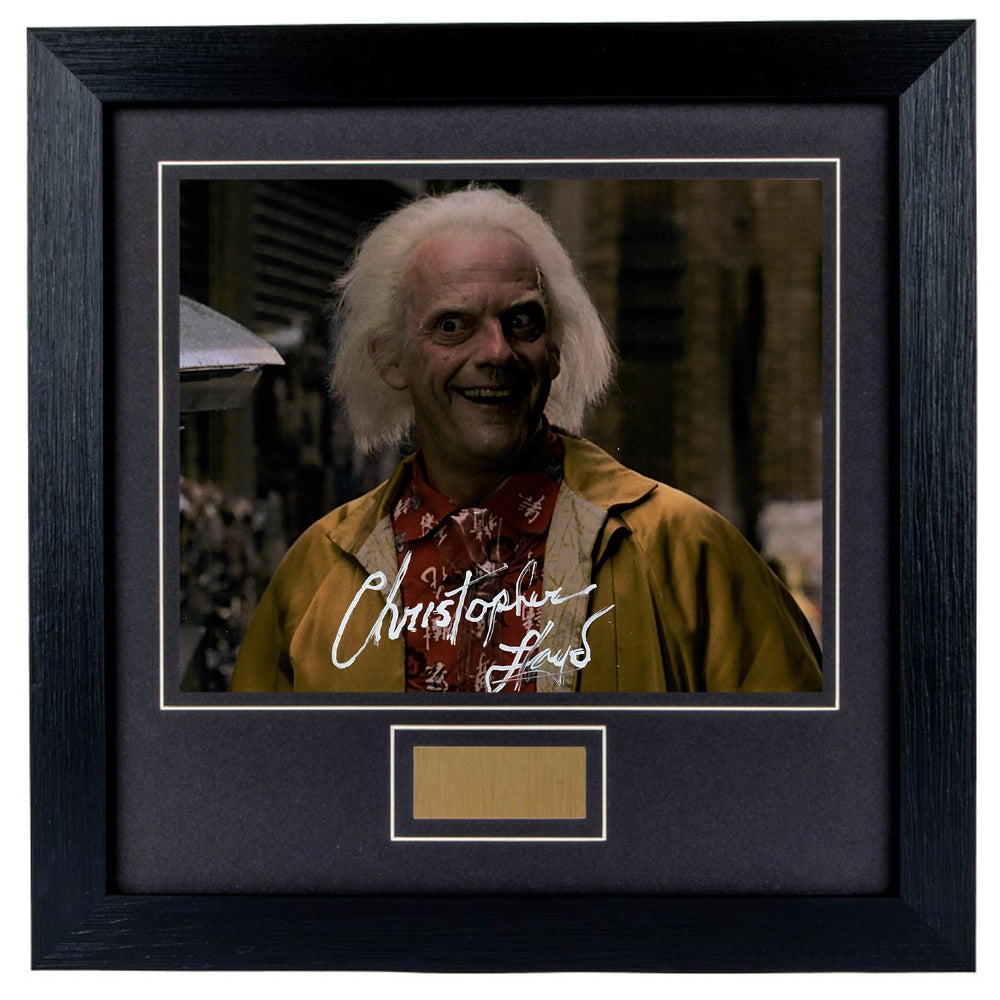 Christopher Lloyd Personally Signed Back To The Future V1 8 x 10 Photograph Framed