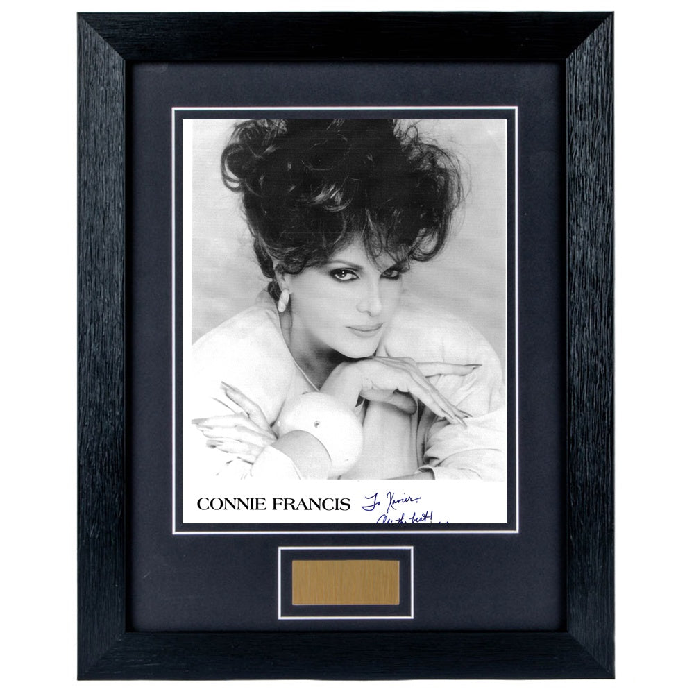 Connie Francis Personally Signed Personalised portrait 8 x 10 Photograph Framed
