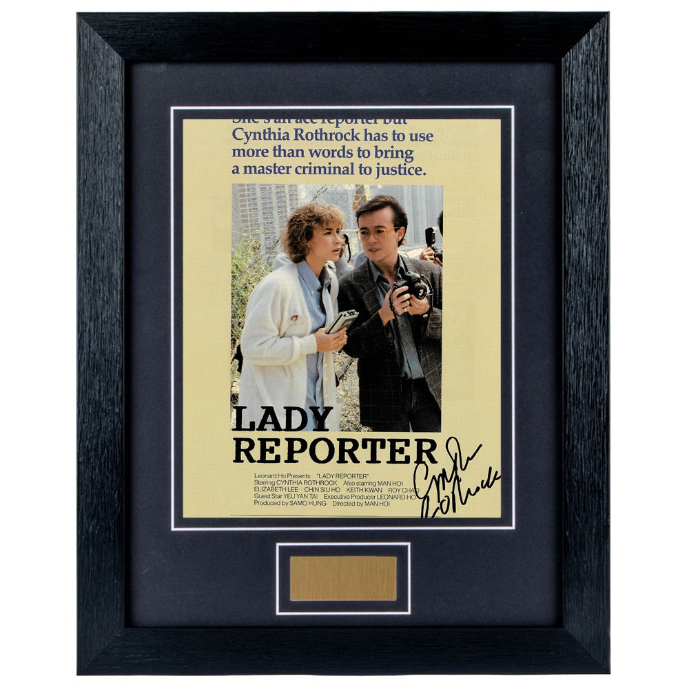 Cynthia Rothrock Personally Signed Lady Reporter 8 x 10 Photograph Framed