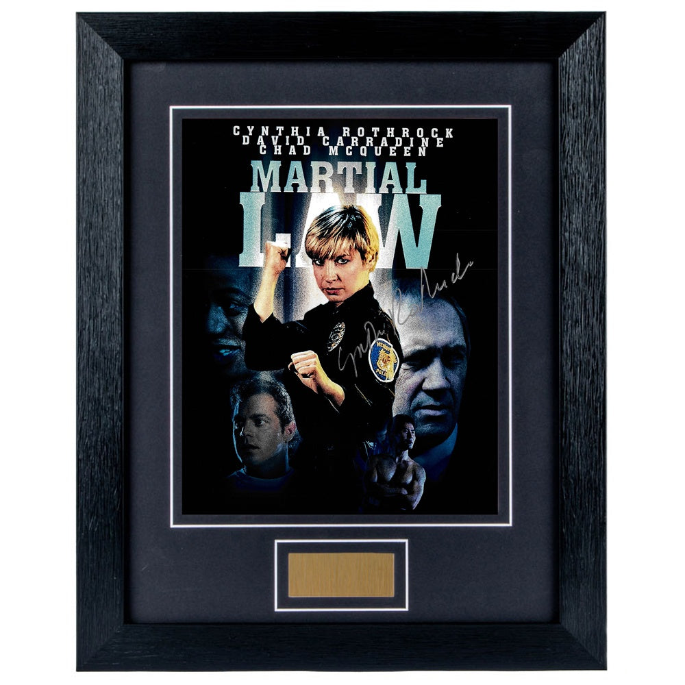 Cynthia Rothrock Personally Signed Martial Law 8 x 10 Photograph Framed
