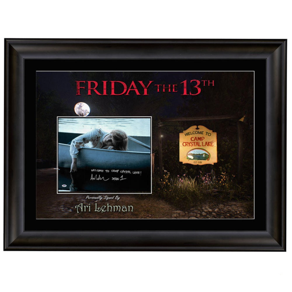 Friday the 13th Ari Lehman Signed 8x10 Photo Framed