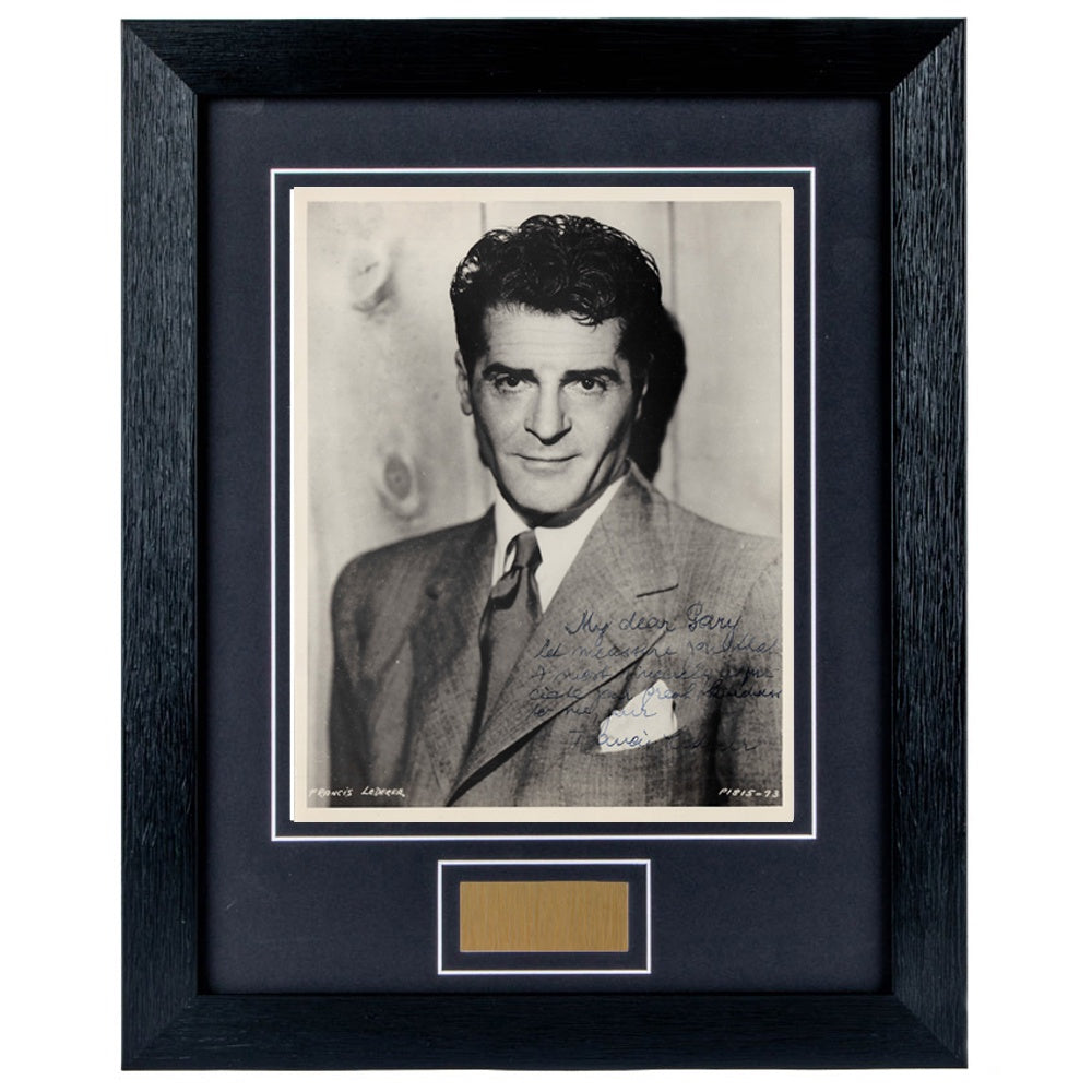 Francis Lederer Personally Signed Romance in Manhattan Personalised 8 x 10 Photograph Framed