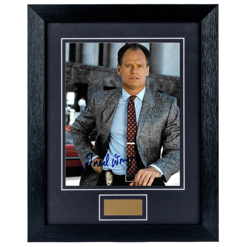 Fred Dryer Personally Signed Hunter 8 x 10 Photograph Framed