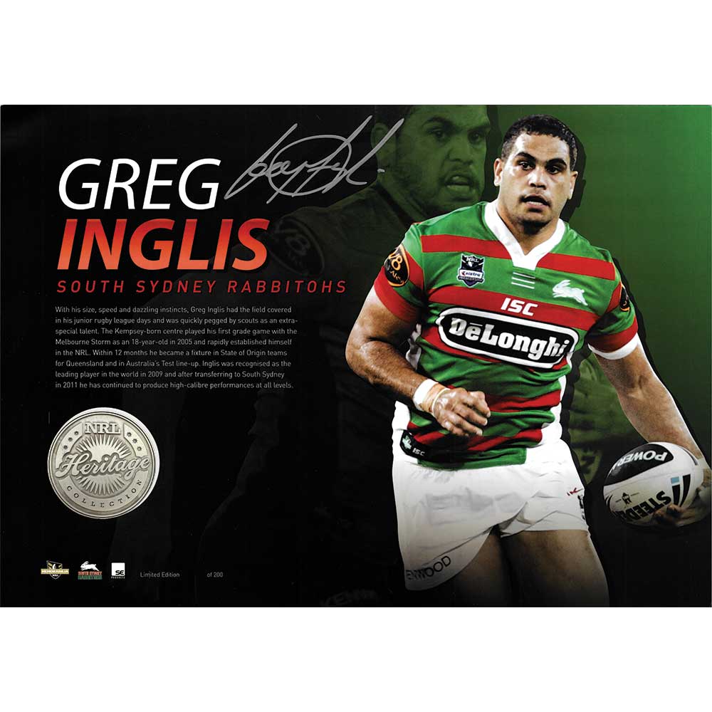 Greg Inglis Personally Signed Medallion Print