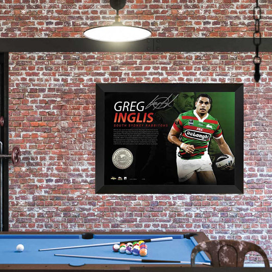 Greg Inglis Personally Signed Medallion Print