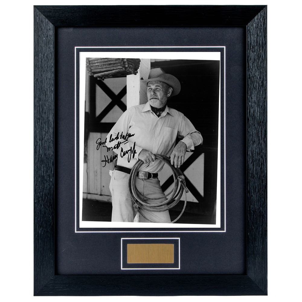Harry Carey Jr Personally Signed Tombstone 8 x 10 Photograph Framed