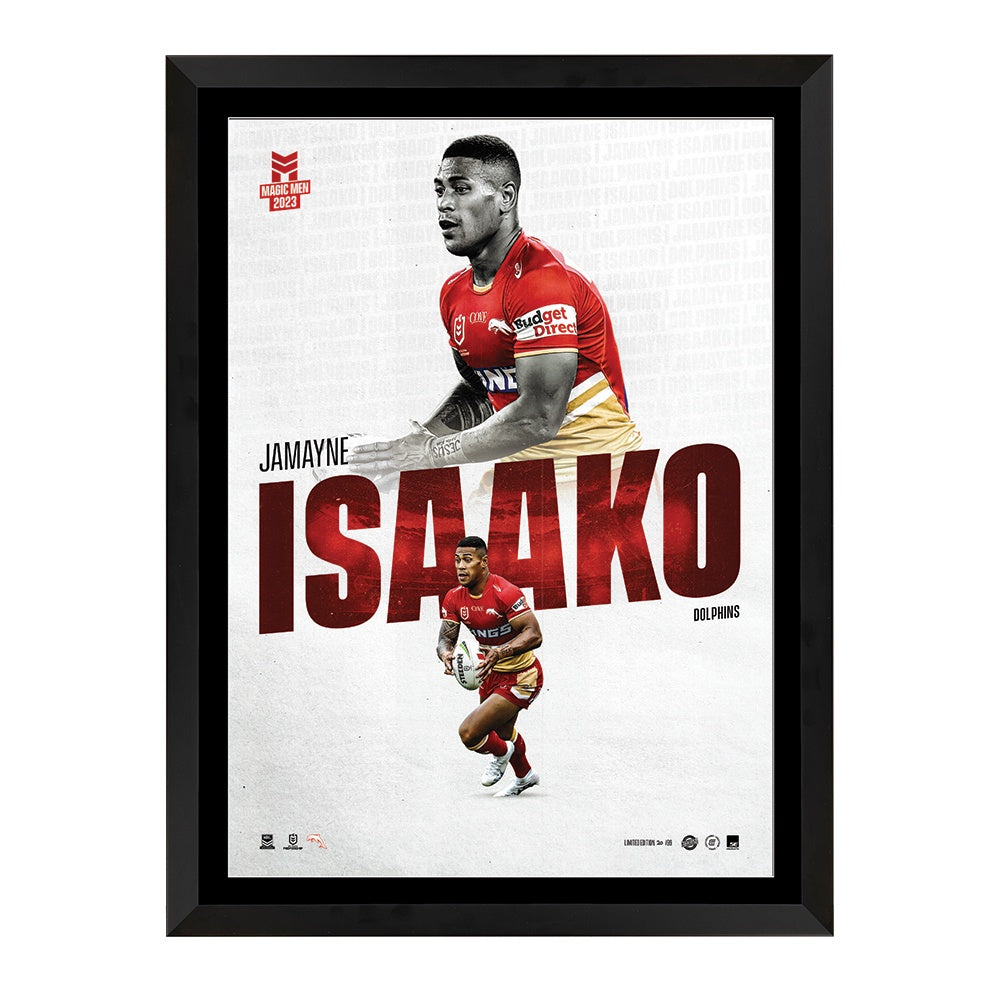 Dolphins Jamayne Isaako Collectors Edition Print Framed