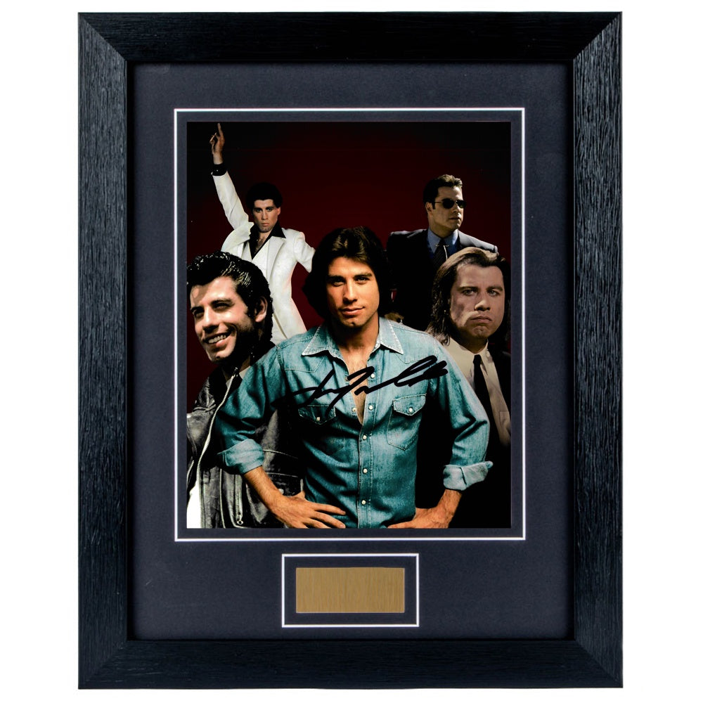 John Travolta Personally Signed Mixed Portrait 8 x 10 Photograph Framed