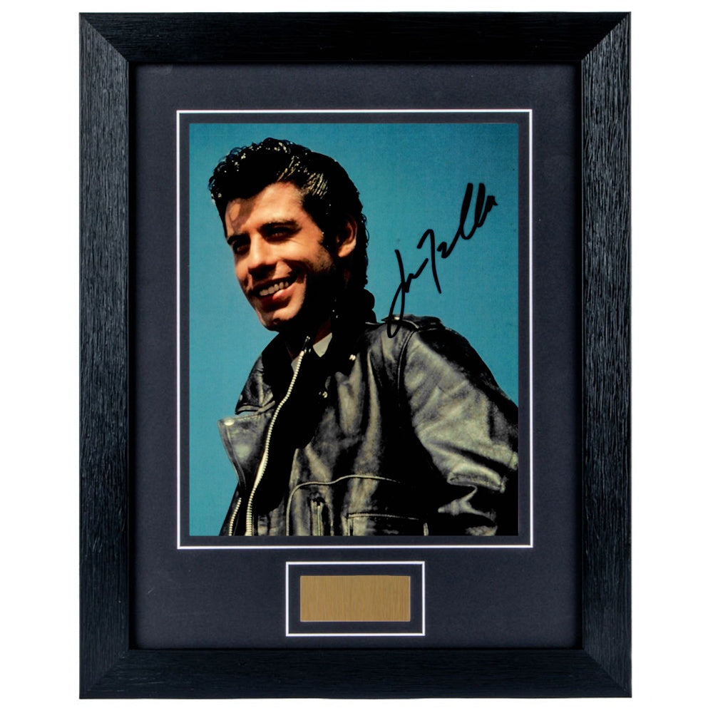 John Travolta Personally Signed Grease 8 x 10 Photograph Framed