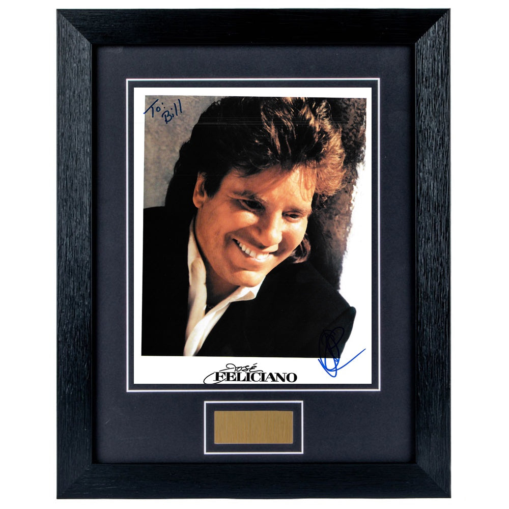 Jose Feliciano Personally Signed Personalised 8 x 10 Photograph Framed