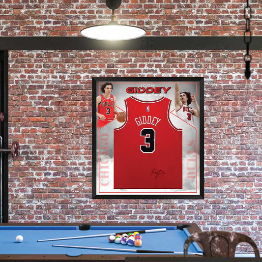 Basketball – Josh Giddey Signed & Framed Chicago Bulls Jersey