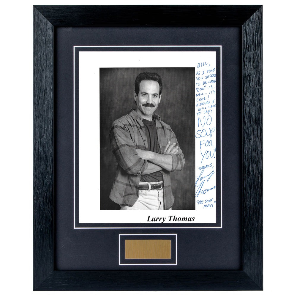 Larry Thomas Personally Signed Seinfeld personalised 8 x 10 Photograph Framed