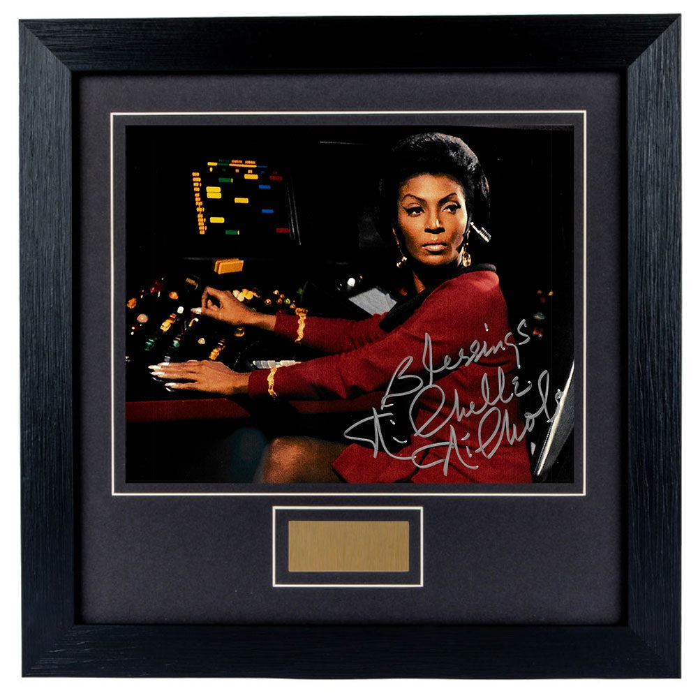 Nichelle Nichols Personally Signed Star Trek V5 8 x 10 Photograph Framed