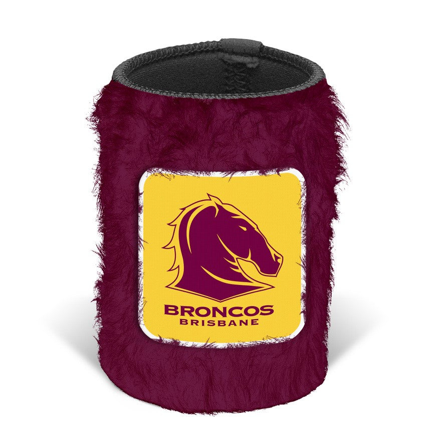 Brisbane Broncos NRL Fluffy Can Cooler