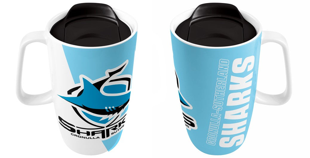 Cronulla Sharks NRL Travel Mug with Handle
