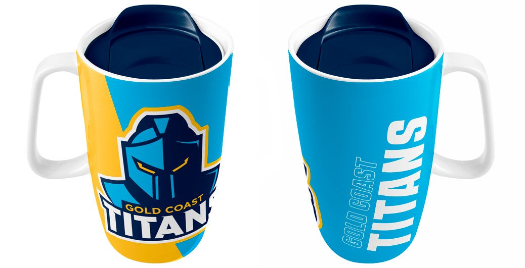 Gold Coast Titans NRL Travel Mug with Handle