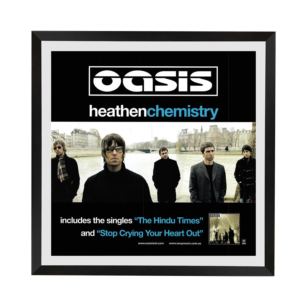 Oasis - Heathen Chemistry Promotional Vintage Poster Framed