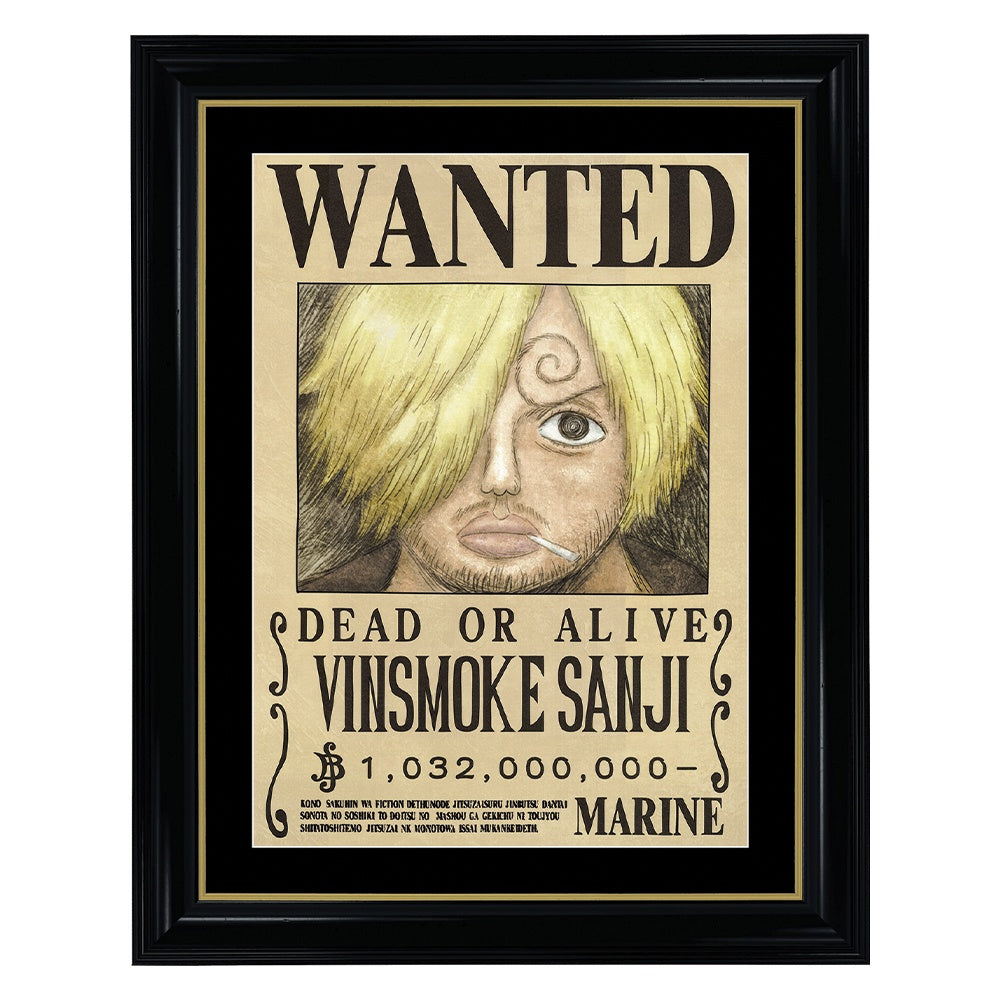 One Piece Vinsmoke Sanji Wanted Poster - Collectible Framed