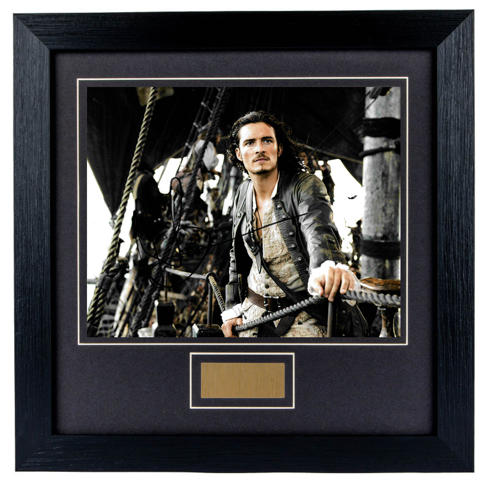 Pirates Of The Caribbean Orlando Bloom Signed 8x10 Photo 1 Framed