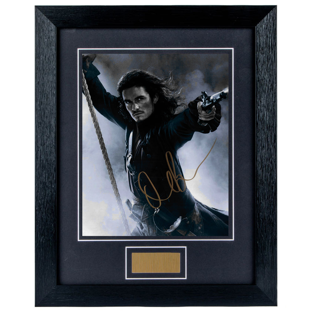 Pirates Of The Caribbean Orlando Bloom Signed 8x10 Photo 2 Framed