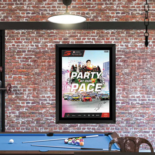 Party At Our Pace Signed Craig Lowndes Print Framed