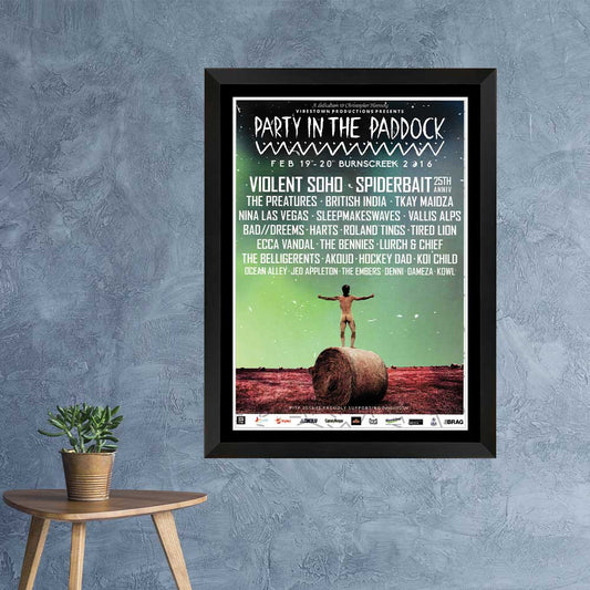 Party in the Paddock 2016 Poster Unframed