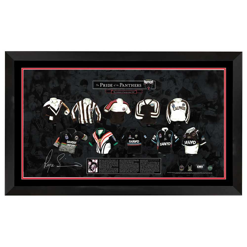 Penrith Panthers Pride Of The Panthers Signed Royce Simmons Print Framed