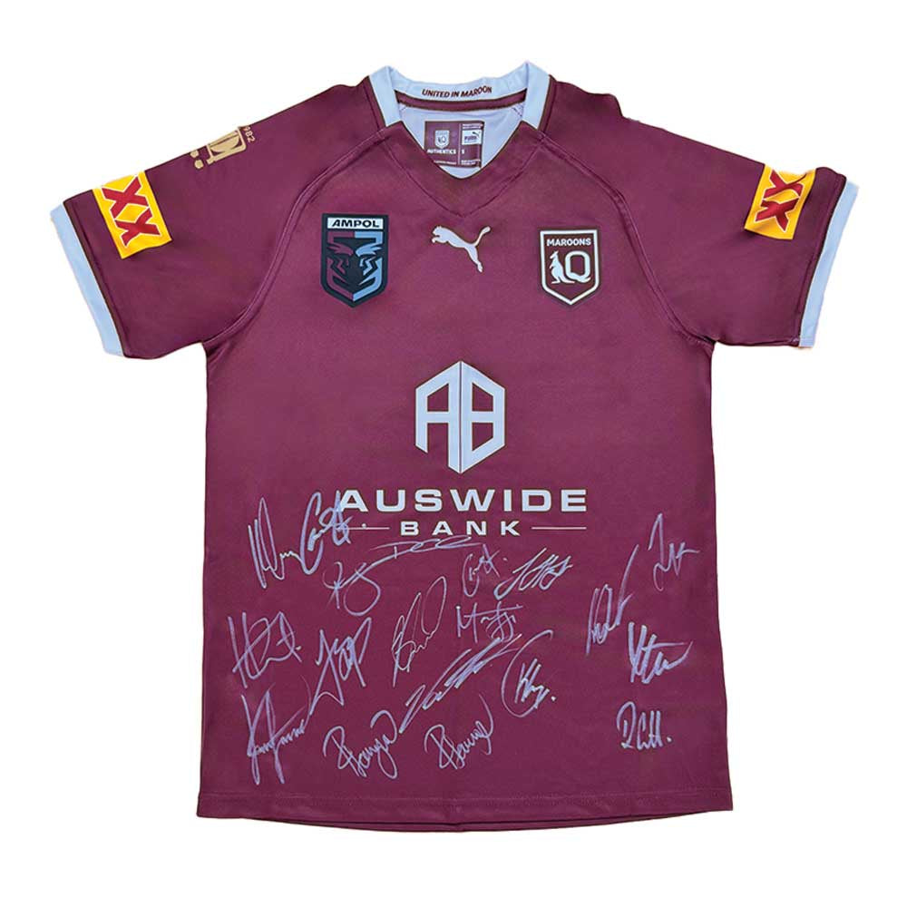 Queensland Maroons 2022 State of Origin Team Signed Jersey