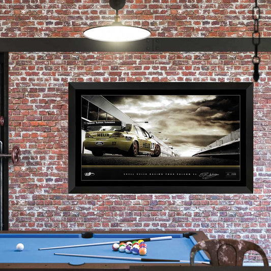 Shell Helix Ford Falcon EL Dick Johnson Racing Signed Limited Edition Framed