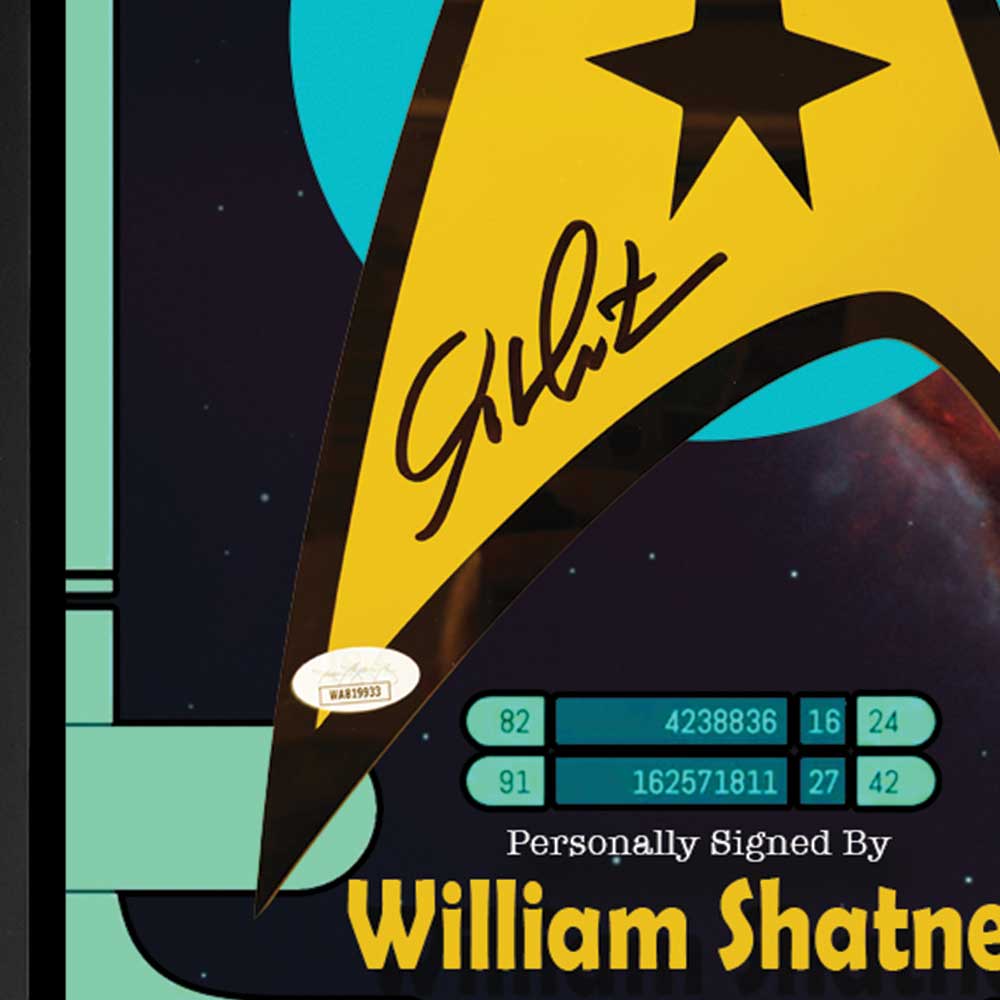 Star Trek William Shatner Signed Insignia Framed - JSA Certified
