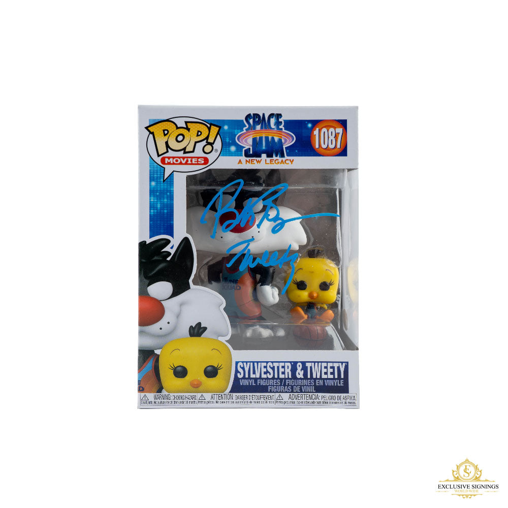 Sylvester & Tweety Space Jam Pop #1087 Signed by Bob Bergen JSA