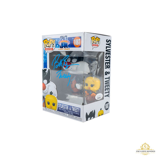 Sylvester & Tweety Space Jam Pop #1087 Signed by Bob Bergen JSA