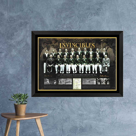 The Invincibles Dual Signed Print By Harvey & Morris Framed